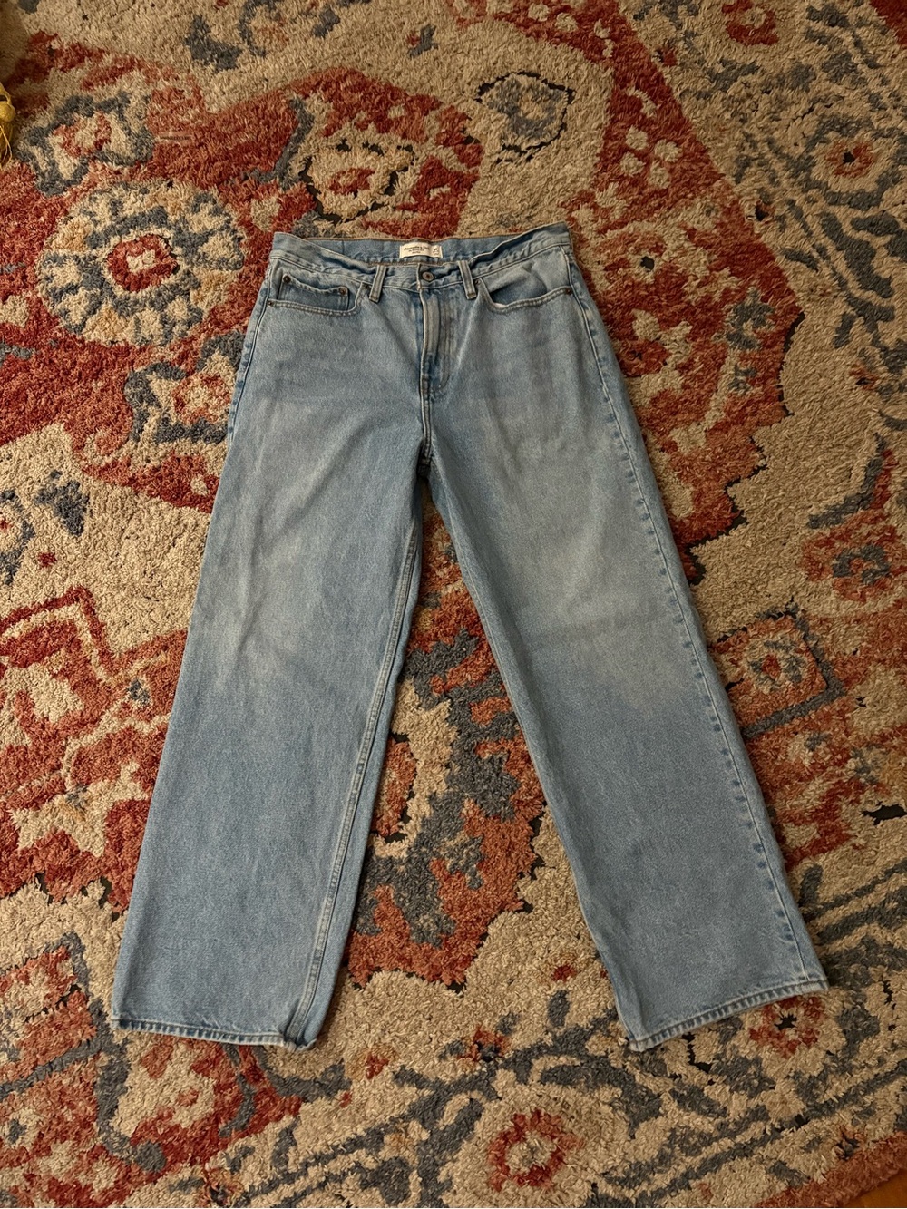 Abercrombie & Fitch Light Blue Wide-Leg Jeans